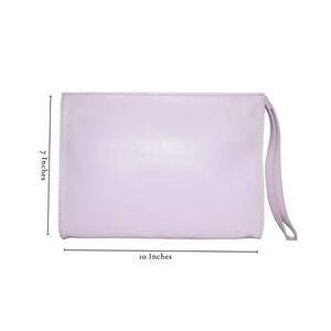 New Pink Leather Clutch Bag